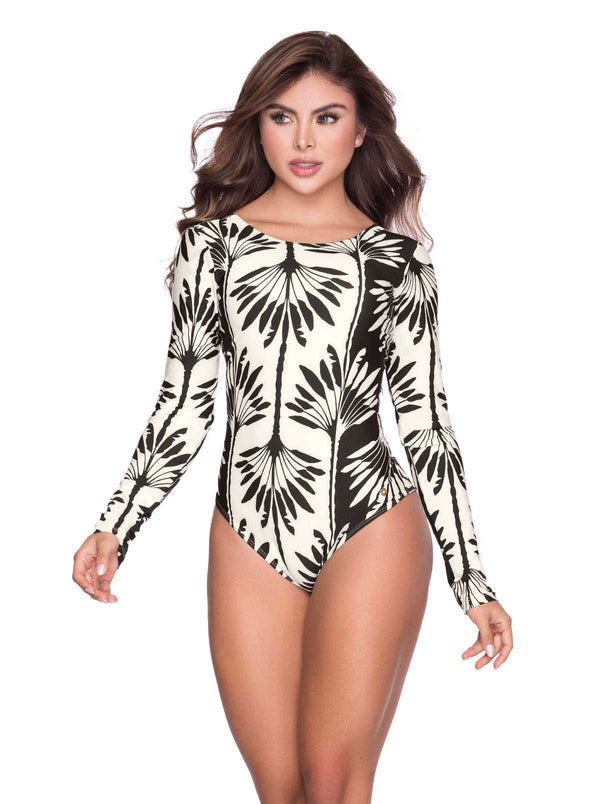 Enterizo Vestidos De Baño Mujer Manga Larga Mujer Short Largo