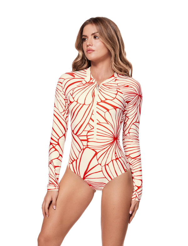 VESTIDO DE BAÑO ENTERO MANGA LARGA 45215