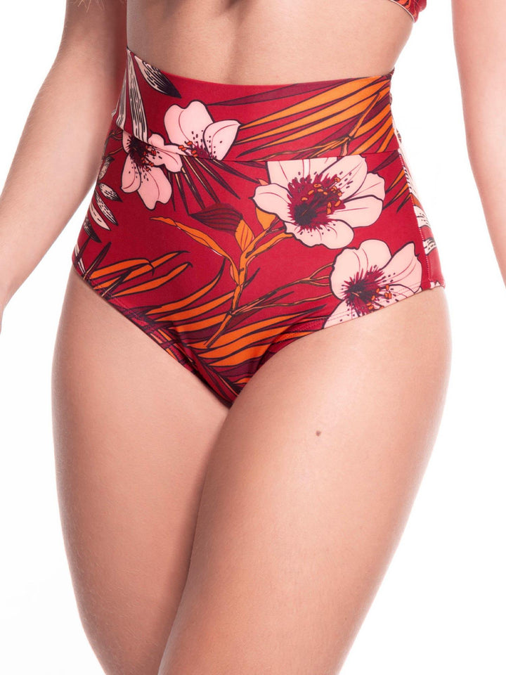 CHAMELA 26415 | Panty de baño talle alto con control de abdomen  | Vestido de Baño Estampado - Chamela Colombia