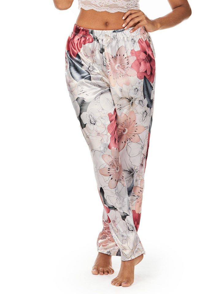 CHAMELA 27619 | Pantalón estampado en Satín - Chamela Colombia