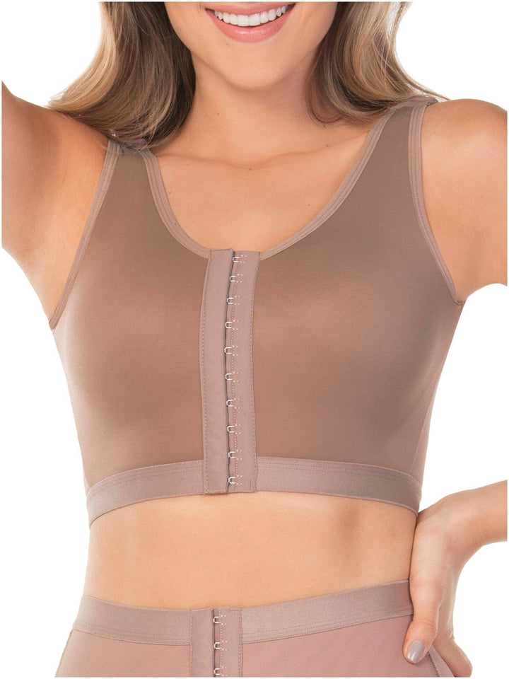 CHAMELA 01009 | Brasier Postquirúrgico para Mamoplastia | Fajas Postoperatorias | Broches Frontales - Chamela Colombia